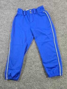 Evoshield Youth Baseball Softball Pants Blue Piped Knicker Elastic Hem Small